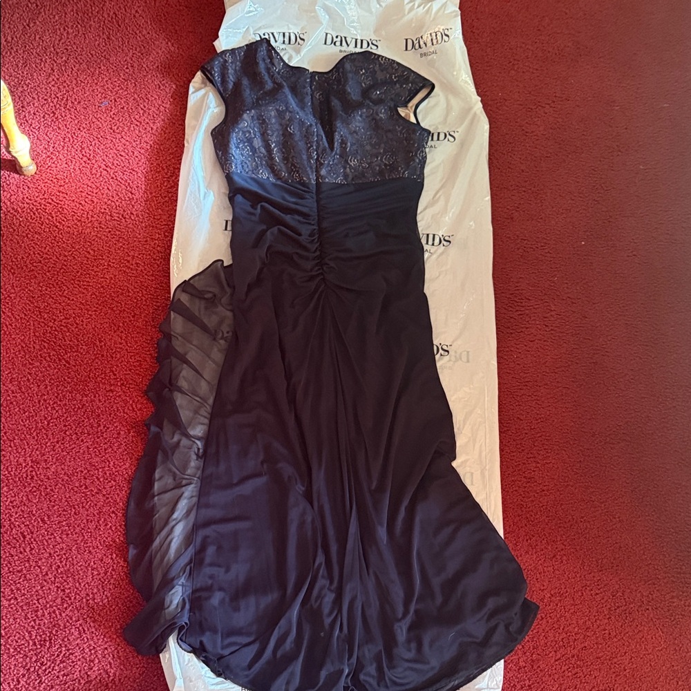 Betsy & Adam Navy Sequin Maxi Dress - Picture 8 of 11